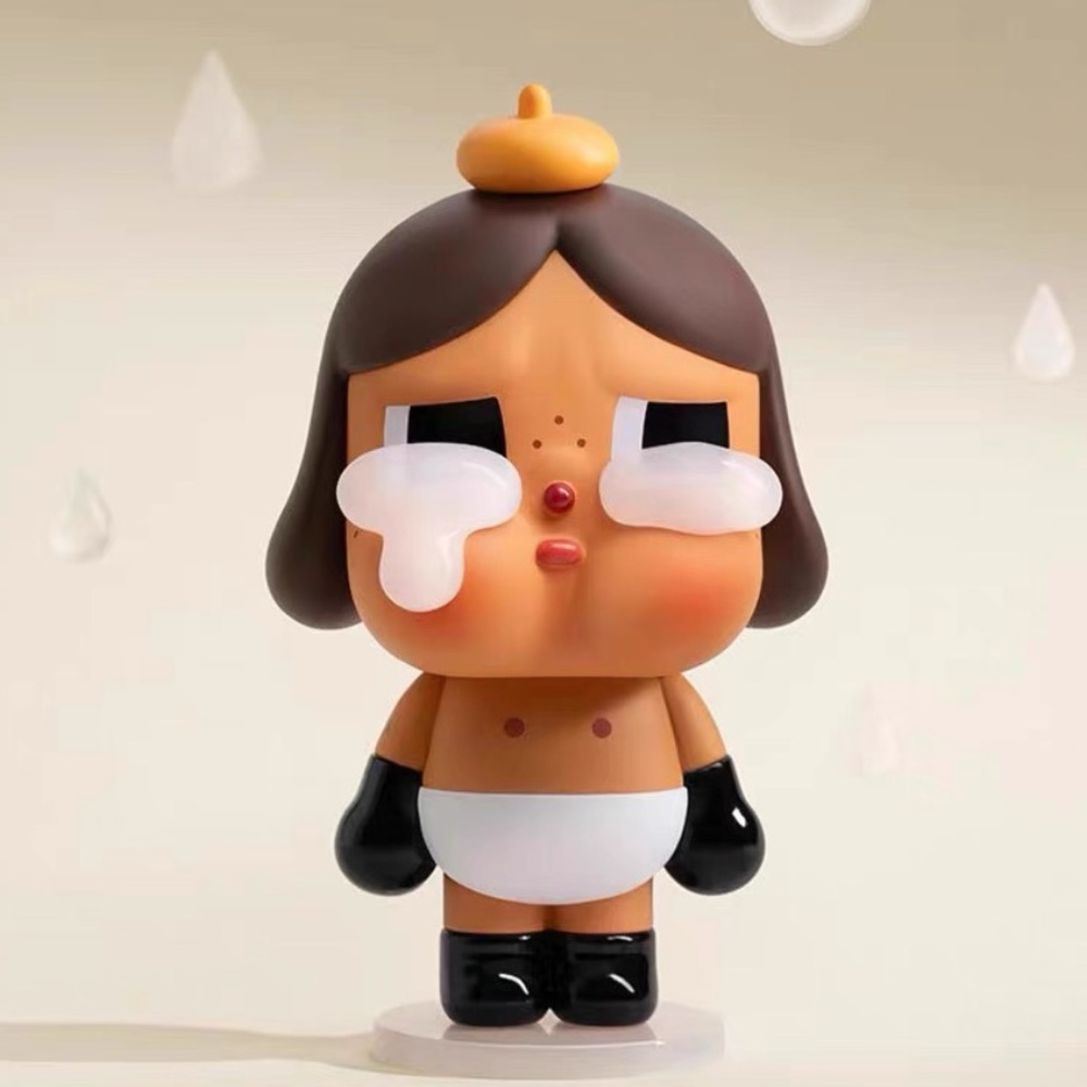 Pop mart cry baby crying again baby brown!100%authentic Figurine